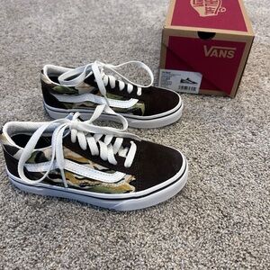 Vans Old Skool Brown and Camo Sneakers